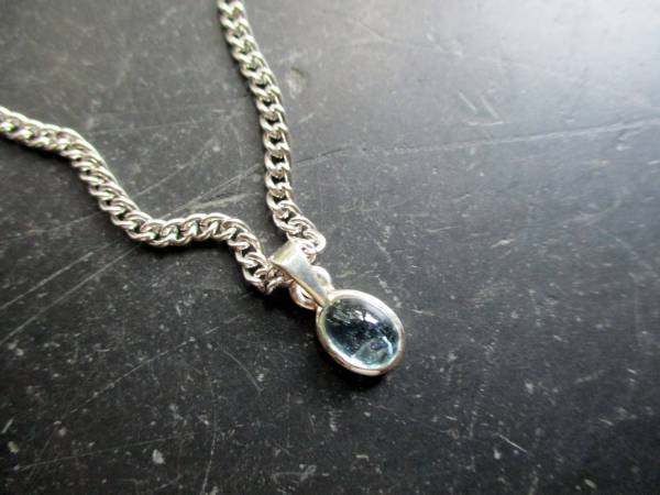 Anhänger, Sterlingsilber, Aquamarin, oval, hellblau, Schmuck, Frauen