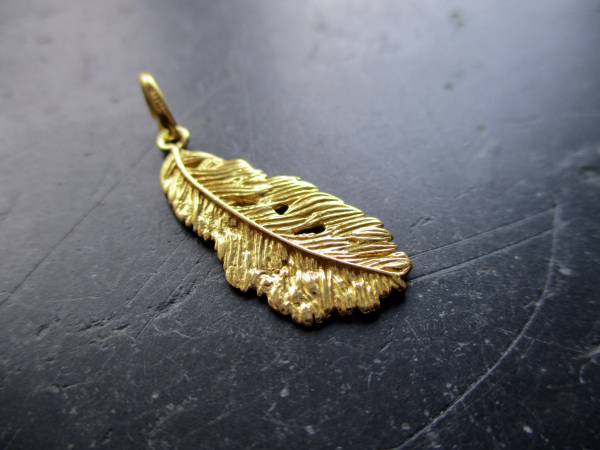 Anhänger, Blatt, Sterlingsilber, vergoldet, Schmuck, Unisex