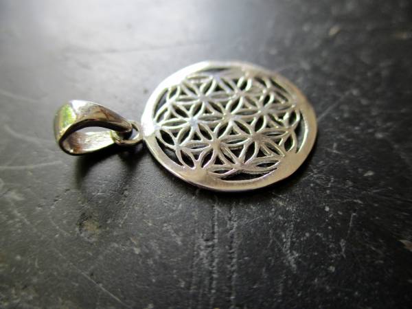 Anhänger, Blume des Lebens, Sterlingsilber, heilige Geometrie