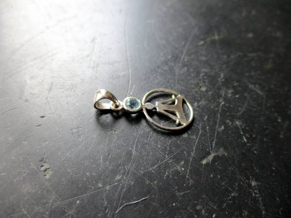 Anhänger, Sterlingsilber, Buddha, Aquamarin, Buddha Anhänger, filigran, Silber, Esoterik