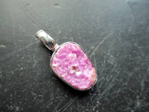 Anhänger, Sterlingsilber, Calcit, Kobalt Calcit, rosa, Schmuck, Frauen, Mädchen