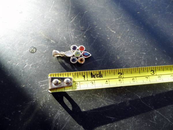 Anhänger, Sterlingsilber, Blume, Chakra, Chakrasteine, bunt, Esoterik