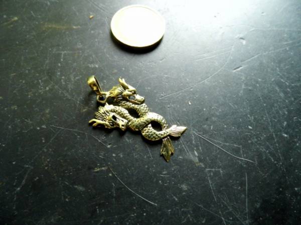 Anhänger, Drache, Bronze, goldfarben, Märchen, Schatz