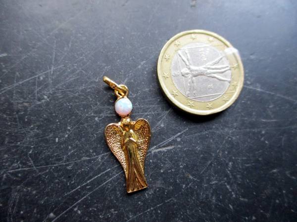 Anhänger, Engel, Sterlingsilber, vergoldet, Schmuckstein, Schmuck, Schutz, Frauen, Mädchen