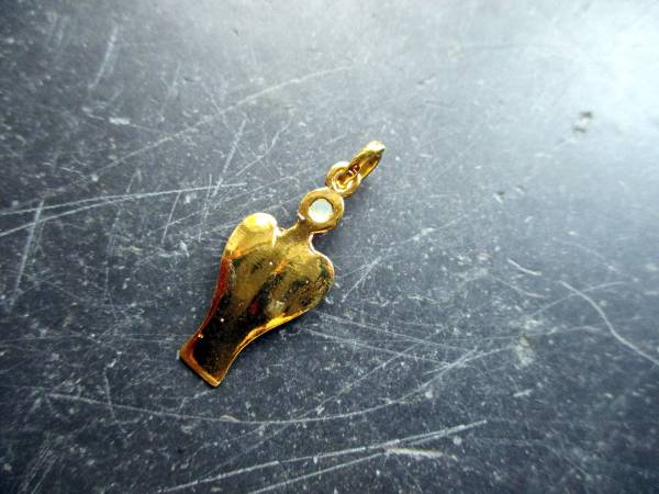 Anhänger, Engel, Sterlingsilber, vergoldet, Schmuckstein, Schmuck, Schutz, Frauen, Mädchen