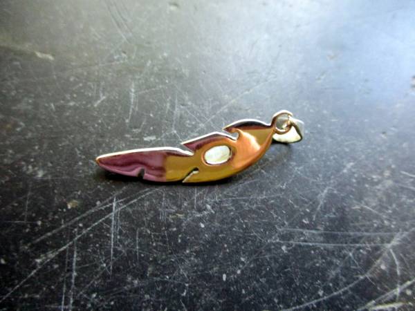 Anhänger, Silber, Feder, Mondstein, Schmuck, Unisex