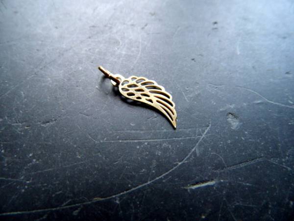 Anhänger, Sterlingsilber, vergoldet, Flügel, klein, Engel, Schutz, Frauen, Mädchen