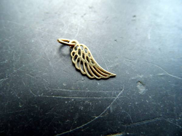 Anhänger, Sterlingsilber, vergoldet, Flügel, klein, Engel, Schutz, Frauen, Mädchen