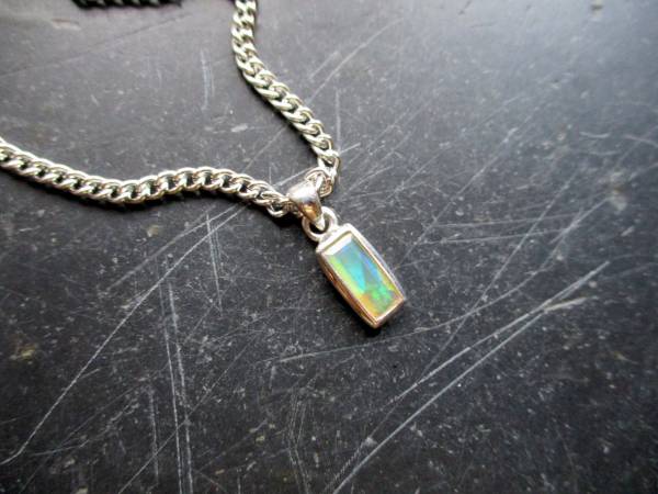 Anhänger, Sterlingsilber, Opal, Feueropal, schimmernd. Schmuck, Frauen, Mädchen