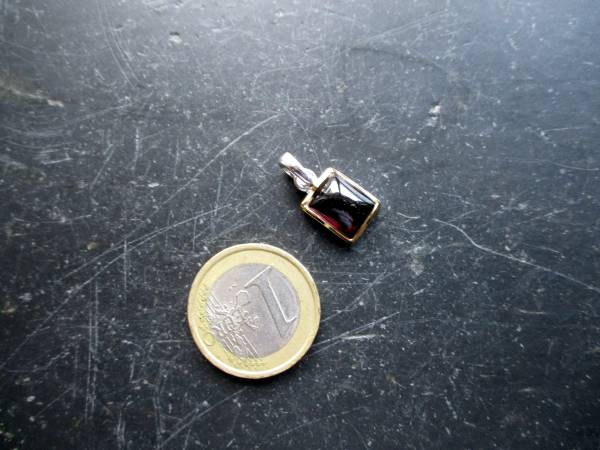 Anhänger, Sterlingsilber, teilweise vergoldet, Granat, rot, Schmuck, Frauen