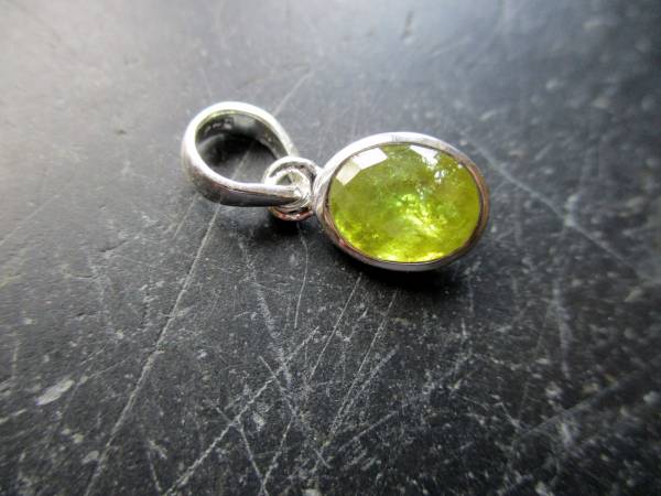 Anhänger, Grossular, Granat, hellgrün, Sterlingsilber, Schmuck, Frauen