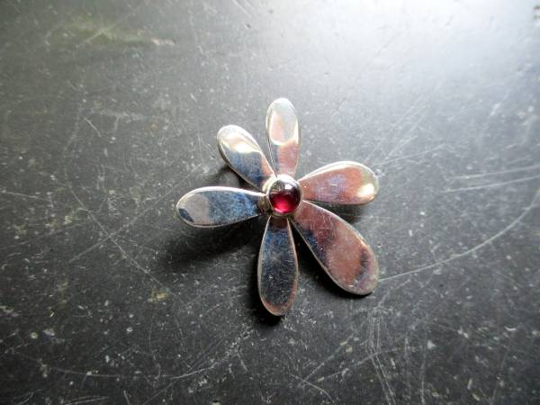 Anhänger, Silber, Granat, Gänseblume, Schmuck, Frauen