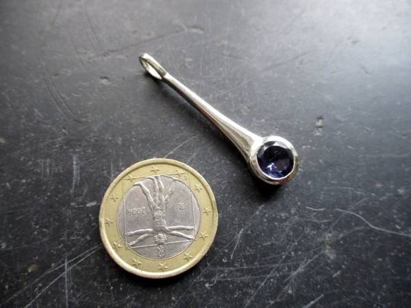 Anhänger, Iolith, Sterlingsilber, facettiert, Stab, Schmuck, Frauen