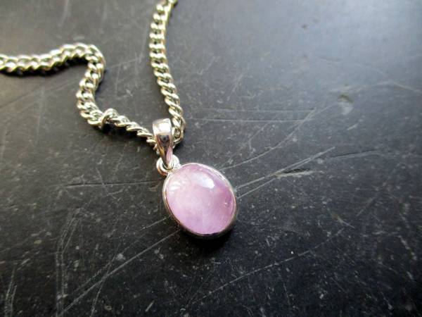 Anhänger, Sterlingsilber,  Silber, Kunzit, rosa, Frauen Schmuck, selten