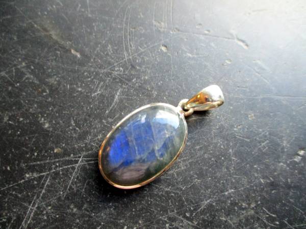 Silberanhänger, Anhänger, Labradorit, blau, Schimmer, Schmuck, Unisex