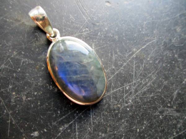 Silberanhänger, Anhänger, Labradorit, blau, Schimmer, Schmuck, Unisex