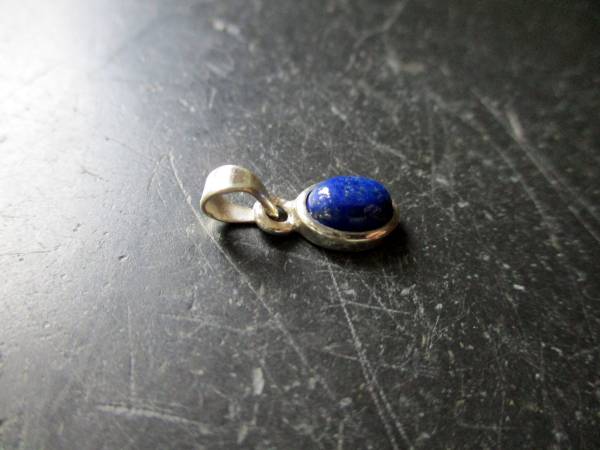 Anhänger, Sterlingsilber, Lapislazuli, blau, rund, Schmuck, Unisex, Silber