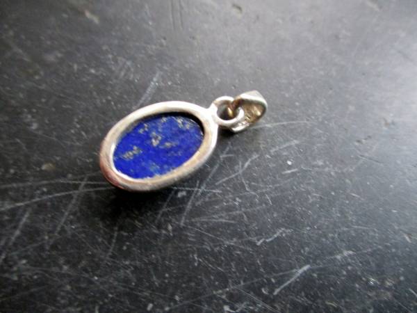 Anhänger, Lapislazuli, Lapis, blau, Sterlingsilber, oval, Schmuck