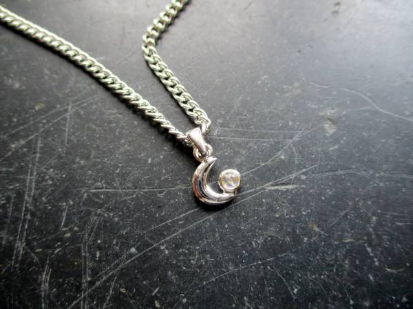 Anhänger, Sterlingsilber, Mond, Mondstein, klein, Amulett, Intuition, Magie