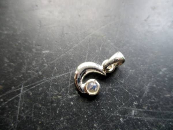 Anhänger, Sterlingsilber, Mond, Mondstein, klein, Amulett, Intuition, Magie