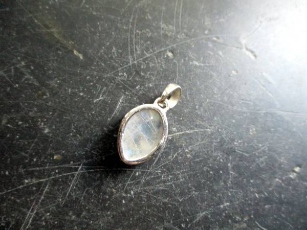 Anhänger, Sterlingsilber, Mondstein, schillernd, rau, Schmuck, Frauen
