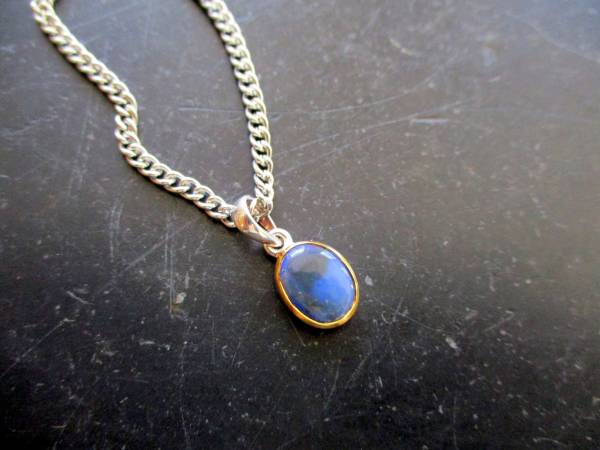 Anhänger, Sterlingsilber, teilweise vergoldet, Opal, schwarz, Schmuck,  Unisex