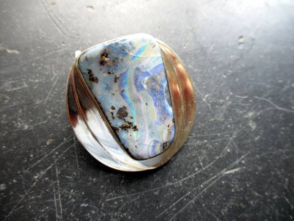 Anhänger, Sterlingsilber, Opal, irisierend, Opalanhänger, Schmuck, Anhänger XXL