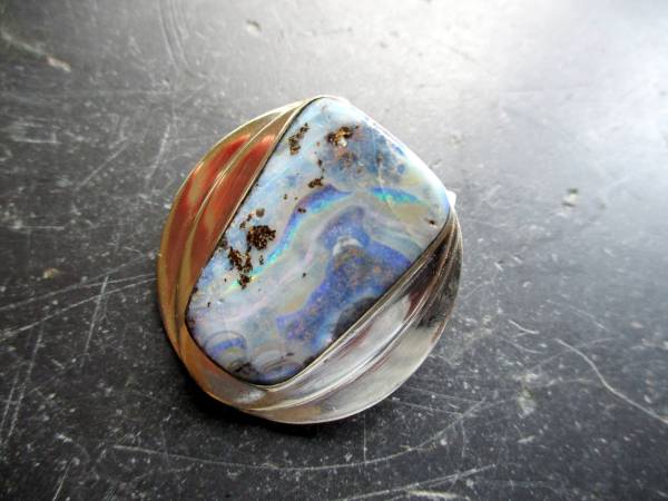 Anhänger, Sterlingsilber, Opal, irisierend, Opalanhänger, Schmuck, Anhänger XXL