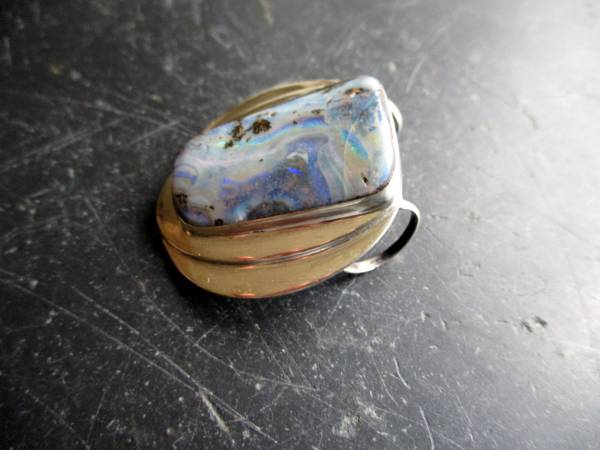 Anhänger, Sterlingsilber, Opal, irisierend, Opalanhänger, Schmuck, Anhänger XXL