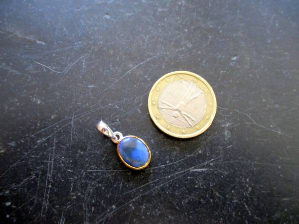 Anhänger, Sterlingsilber, teilweise vergoldet, Opal, schwarz, Schmuck,  Unisex