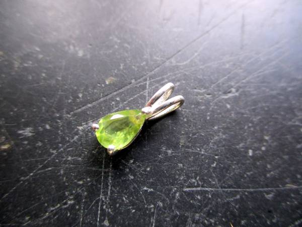 Anhänger, Sterlingsilber, Peridot, facettiert, oval, zierlich, Schmuck, Frauen