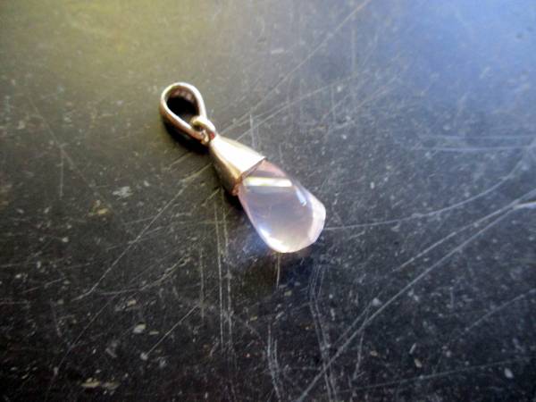 Anhänger, Sterlingsilber, Rosenquarz, facettiert, gedreht, weiß, Schmuck, Frauen