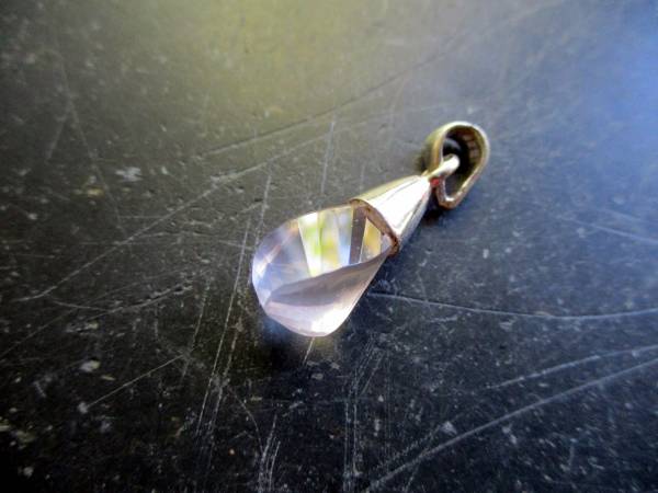 Anhänger, Sterlingsilber, Rosenquarz, facettiert, gedreht, weiß, Schmuck, Frauen