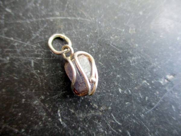Anhänger, SterlingSilber, Rubin, roh, natur, dunkelrot, Schmuck, Unisex