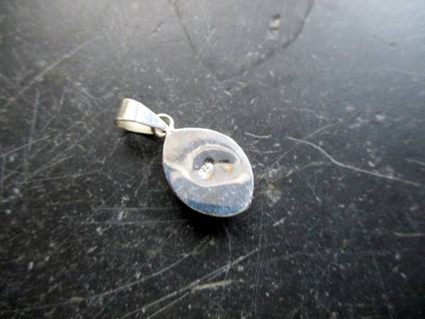 Anhänger, SterlingSilber, Shiva Auge, weiß, oval, Schutz