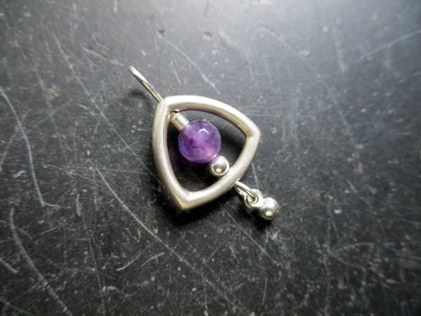 Anhänger, Sterlingsilber, Dreieck, Amethyst, facettiert, Schmuck, Frauen, Mädchen