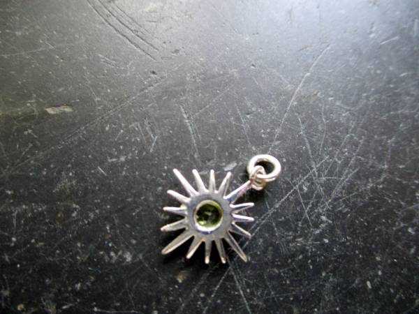 Anhänger, Sonne, Sterlingsilber, Peridot, grün, facettiert , Schmuck, Frauen, Mädchen