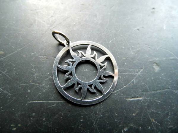 Anhänger, Sterlingsilber, Silber, Sonne, filigran, klein, Freude, Schmuck