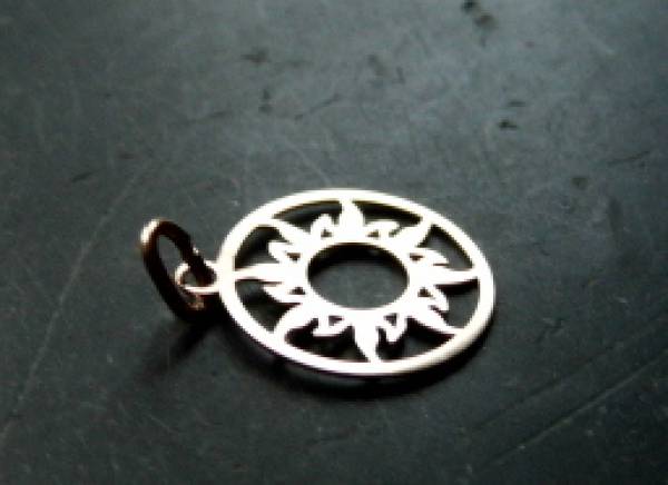 Anhänger, Sterlingsilber, Silber, Sonne, filigran, klein, Freude, Schmuck
