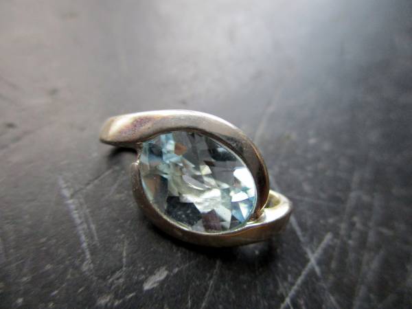 Anhänger, Sterlingsilber, Topas, blau facettiert, zierlich, Schmuck, Frauen