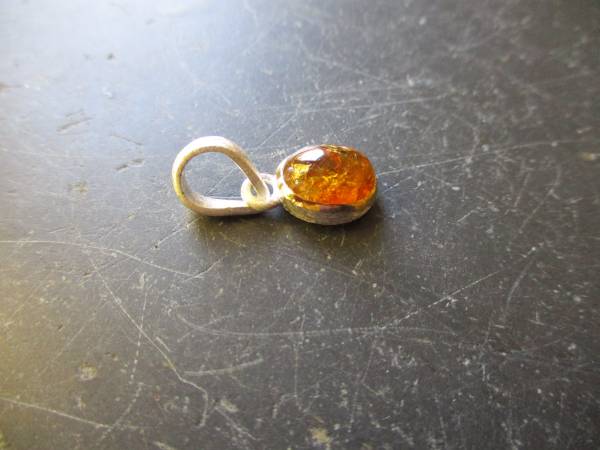 Anhänger, Sterlingsilber, vergoldet,Turmalin, hellrosa, zierlich, Schmuck, Frauen