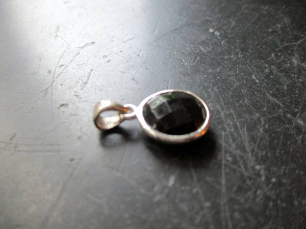 Anhänger, Sterlingsilber,Turmalin, facettiert, schwarz, Schmuck, Frauen