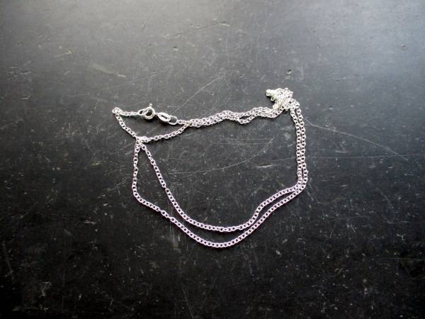 Kette, Silberkette, Ankerkette, fein, Gliederkette, Sterlingsilber, 50 cm