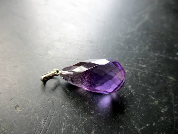 Anhänger, Sterlingsilber, Amethyst, facettiert, Tropfen, lila, Schmuck, Frauen