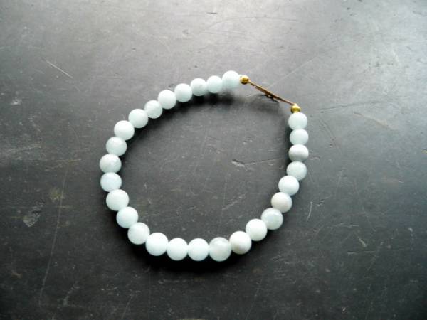 Armband, Symbolarmband, Aquamarin, Engel, Flügel, Silber, vergoldet