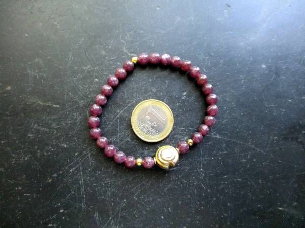 Armband, Symbol Armband, Amethyst, lila, Schnecke, Kupfer, vergoldet, Schmuck, Frauen