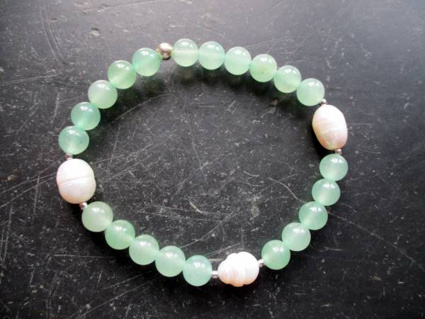 Armband, Aventurin, grün, Süsswasserperle, Schmuck, Frauen