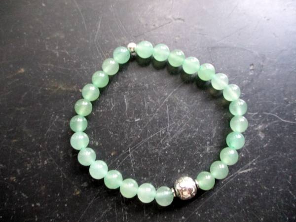 Armband, Aventurin, grün, Silberkugel, Schmuck, Frauen