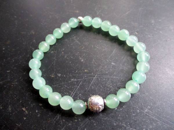 Armband, Aventurin, grün, Silberkugel, Schmuck, Frauen