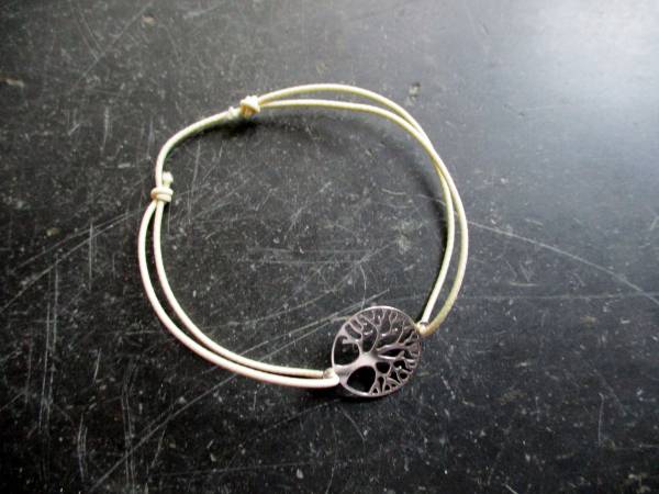 Armband, Gummi, verstellbar, Baum des Lebens, Silber, Schmuck, Unisex